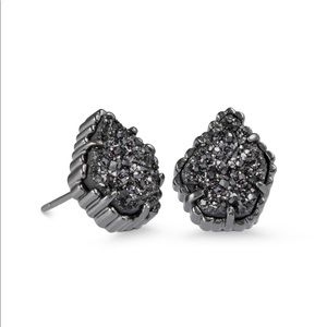 NWOT Kendra Scott Tessa Stud black drusy earrings